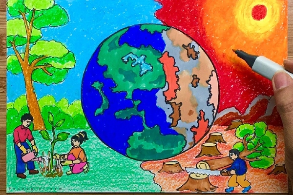 tranh vẽ về bảo vệ môi trường